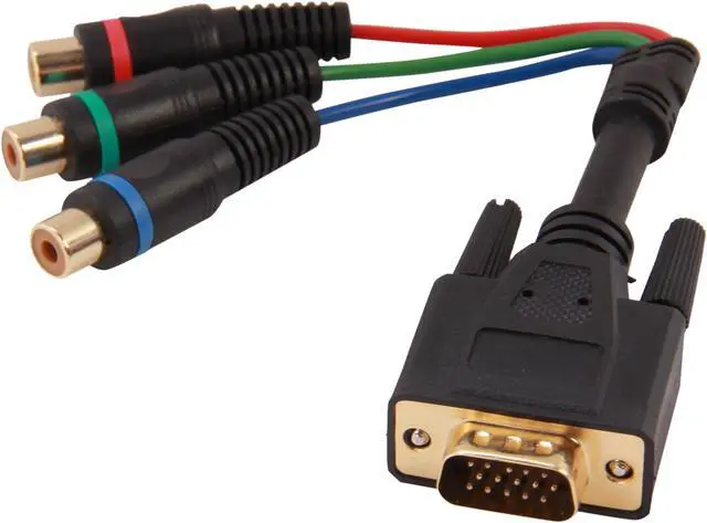 Main image of StarTech.com HD15CPNTMF No 6in HD15 to Component RCA Breakout Cable Adapter - M/F