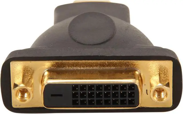 Alt view image 2 of 5 - StarTech HDMIDVIMF HDMI to DVI-D Video Cable Adapter - 1 x HDMI (M), 1 x DVI-D (F), Black - Gold-Plated Connectors