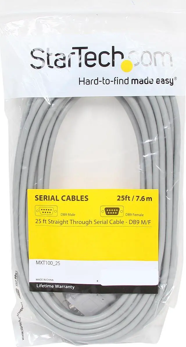 Alt view image 3 of 3 - StarTech.com Model MXT100_25 25 ft. Straight Through Serial Cable Male to Female