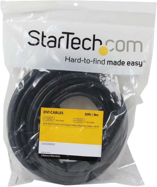 Alt view image 3 of 3 - StarTech.com DVIDDMM30 Black Male to Male DVI-D Dual Link Digital Flat Panel Cable