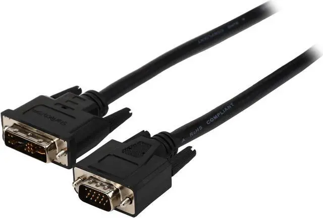 Main image of StarTech.com DVIVGAMM10 Black Male to Male DVI to VGA Display Monitor Cable M/M