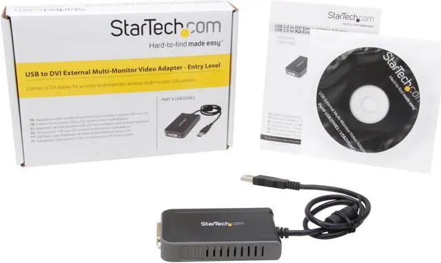 Alt view image 3 of 3 - StarTech.com USB2DVIE2 USB DVI External Dual or Multi Monitor Video Adapter
