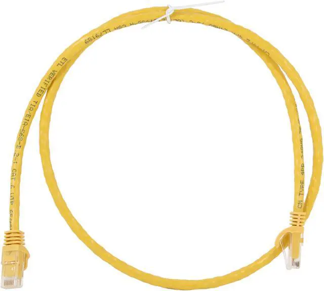 Alt view image 2 of 3 - StarTech.com N6PATCH3YL 3 ft. Cat 6 Yellow Network Cable