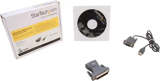 Alt view image 3 of 3 - StarTech.com ICUSB232DB25 USB to Serial Adapter - 3 ft / 1m - with DB9 to DB25 Pin Adapter - Prolific PL-2303 - USB to RS232 Adapter Cable