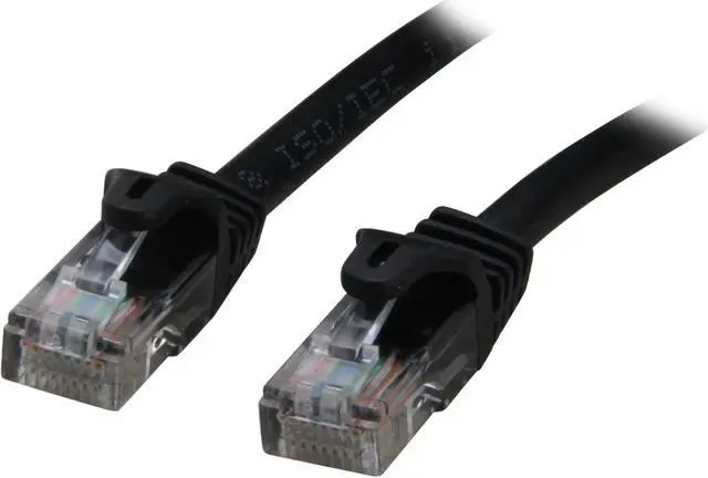 Main image of StarTech.com 45PATCH15BK 15 ft. Cat 5E Black Cat5e Snagless Patch Cable