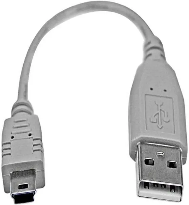 Main image of StarTech.com USB2HABM6IN Gray Mini USB 2.0 Cable - A to Mini B