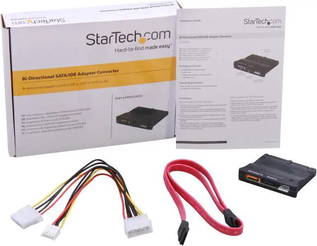 Alt view image 8 of 8 - StarTech.com PATA2SATA3 Bi-directional adapter converts IDE to SATA or SATA to IDE