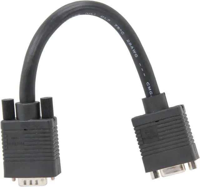 Alt view image 2 of 3 - StarTech.com VGAEXTAA6IN 6" Coax High Resolution VGA Port Saver Cable - HD15 M/F