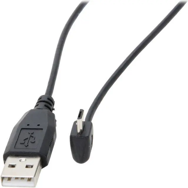 Main image of StarTech.com UUSBHAUB6LA Black USB A to Left Angle Micro USB B Cable