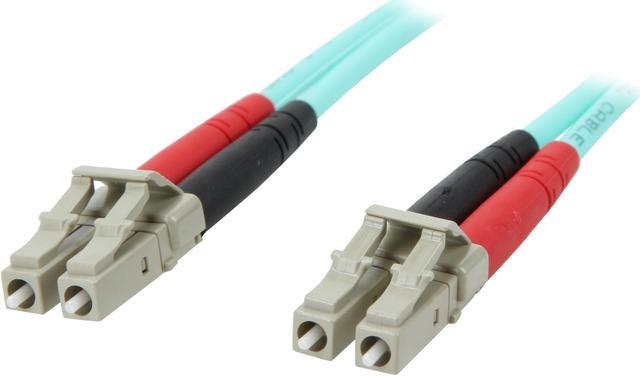 StarTech.com 2m (6ft) LC/UPC to SC/UPC OM3 Multimode Fiber Optic Cable,  Full Duplex 50/125µm Zipcord Fiber, 100G Networks, LOMMF/VCSEL, <0.3dB Low