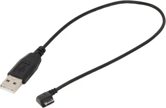 Alt view image 2 of 3 - StarTech.com UUSBHAUB1RA Black USB to Right Angle MicroUSB Cable