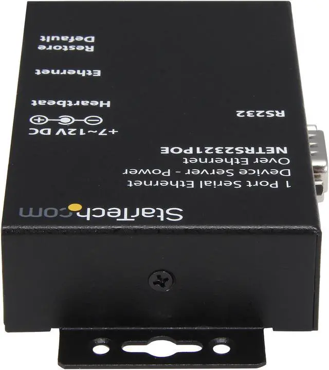 Alt view image 4 of 7 - StarTech.com NETRS2321POE 1 Port RS232 Serial Ethernet Device Server - PoE Power Over Ethernet