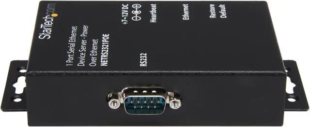 Alt view image 5 of 7 - StarTech.com NETRS2321POE 1 Port RS232 Serial Ethernet Device Server - PoE Power Over Ethernet