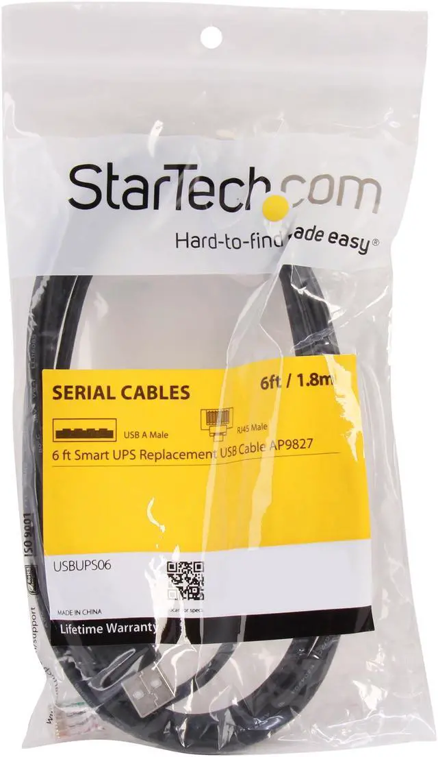 Alt view image 3 of 3 - StarTech.com USBUPS06 Black Smart UPS Replacement USB Cable