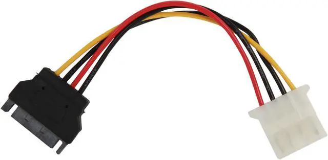 Alt view image 2 of 3 - StarTech.com LP4SATAFM6IN 6 in. 6in SATA to LP4 Power Cable Adapter - F/M Female to Male
