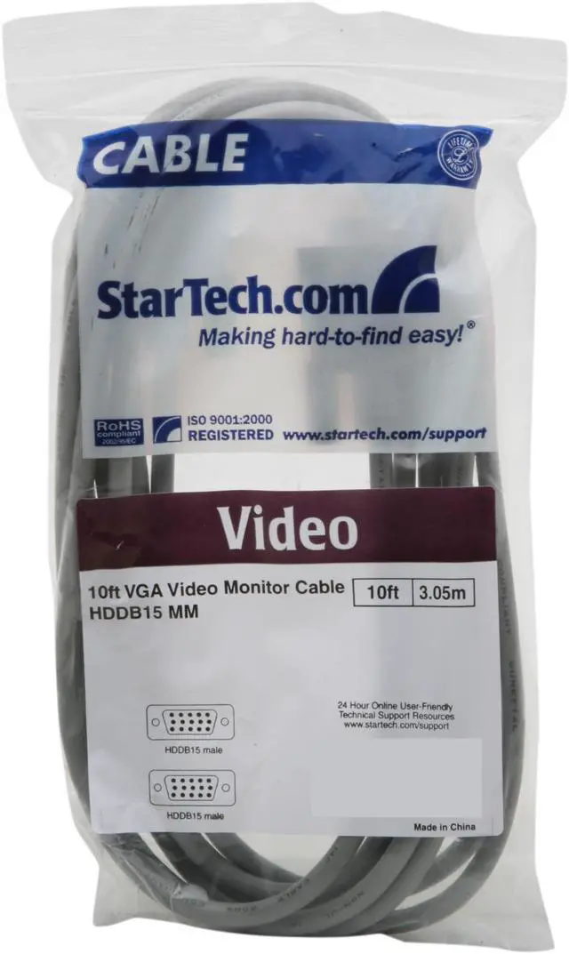 Alt view image 3 of 3 - StarTech.com MXT101MM10 10 ft. VGA Monitor Cable - HD15 M/M