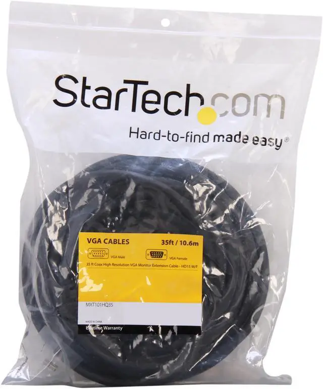 Alt view image 3 of 3 - StarTech.com MXT101HQ35 35 ft. Coax High Resolution VGA Monitor Extension Cable - HD15 M/F