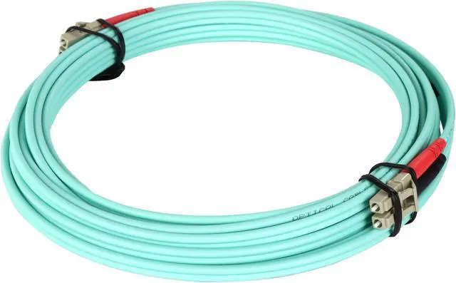 Alt view image 2 of 3 - StarTech.com A50FBLCLC5 16.4 ft. Fiber Optic Cable - 10 Gb Aqua - Multimode Duplex 50/125 - LSZH - LC/LC