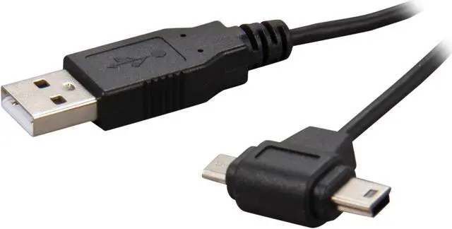 Main image of StarTech.com USBHAUBMB3 Black USB to Micro USB and Mini USB Combo Cable - A to B