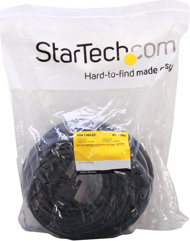 Alt view image 3 of 3 - StarTech.com MXT101MMHQ65 65 ft. [19.82 m] Coax High Resolution Monitor VGA Cable - HD15 M/M