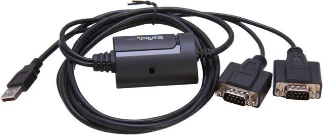 Alt view image 2 of 4 - StarTech.com ICUSB2322F USB to Serial Adapter - 2 Port - COM Port Retention - FTDI - USB to RS232 Adapter Cable - USB to Serial Converter