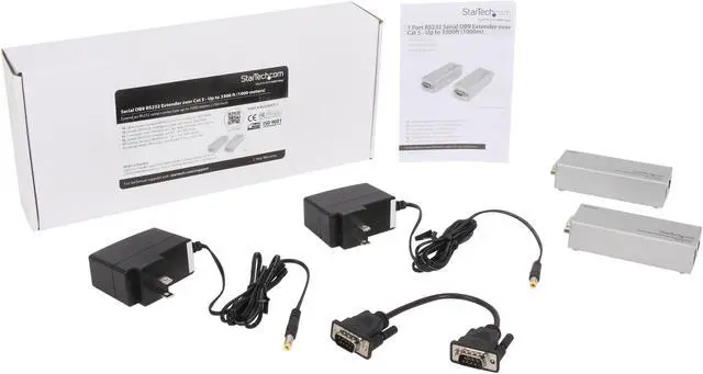 Alt view image 5 of 5 - StarTech.com RS232EXTC1 Serial DB9 RS232 Extender over Cat 5 - Up to 3300 ft