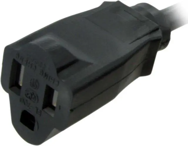 Alt view image 2 of 3 - StarTech.com PAC10115 15 ft Power Extension Cord - NEMA 5-15R to NEMA 5-15P - 16 AWG Power Extension Cable Cord - 125 Volts at 13 Amps - SJT - 15ft