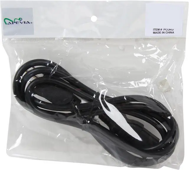 Alt view image 3 of 3 - APEVIA Model PCORD 5 ft. Power cord