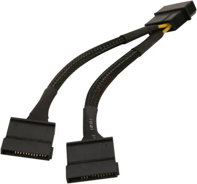 Main image of APEVIA CVT425 4-Pin Molex to 2 SATA Cable