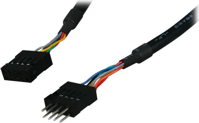 Main image of APEVIA CVTUSBE25 11 in. USB Extension Cable for a standard USB motherboard connector Female to Male