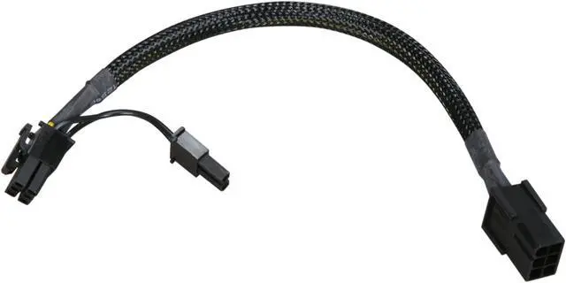 Alt view image 2 of 3 - APEVIA CVTPCI68 9.1 in. 6-Pin to 8-Pin PCI Express Converter Cable