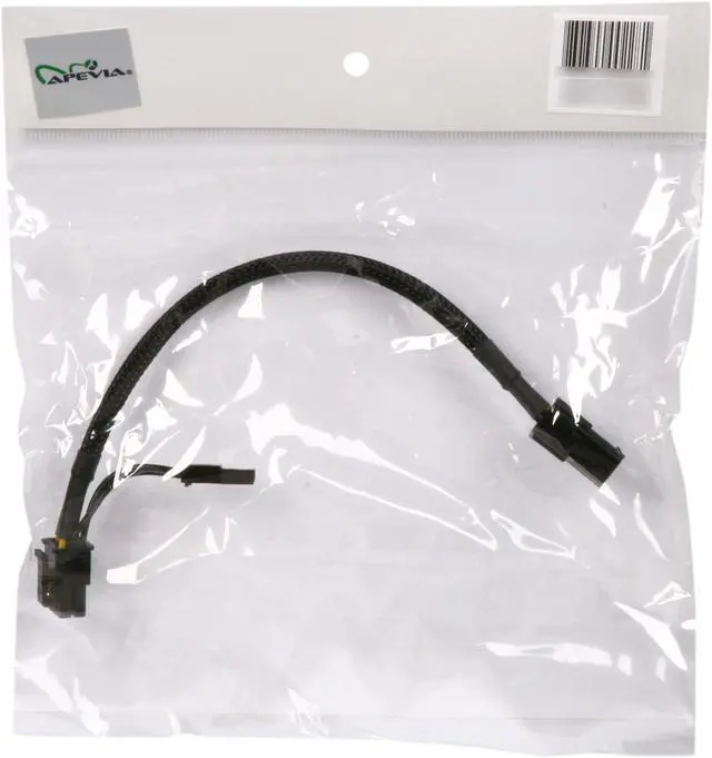 Alt view image 3 of 3 - APEVIA CVTPCI68 9.1 in. 6-Pin to 8-Pin PCI Express Converter Cable