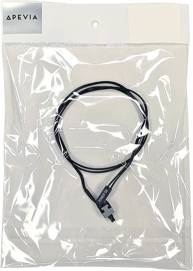 Alt view image 2 of 2 - APEVIA CVTPWSW 2.08 ft. Power switch cable for computer cases that connects to the motherboard