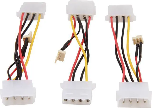 Alt view image 3 of 4 - APEVIA CVT334 Power 3 Pin to 4 Pin Fan Converter (3pk)