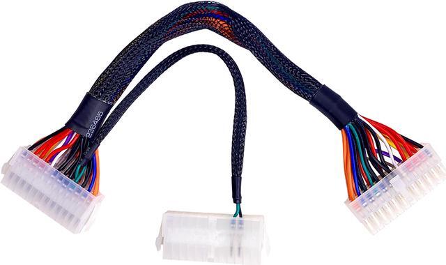 Main image of APEVIA CVT24Y 1 ft. 1 x 24PIN to 2 x 24PIN Cable Male to Female