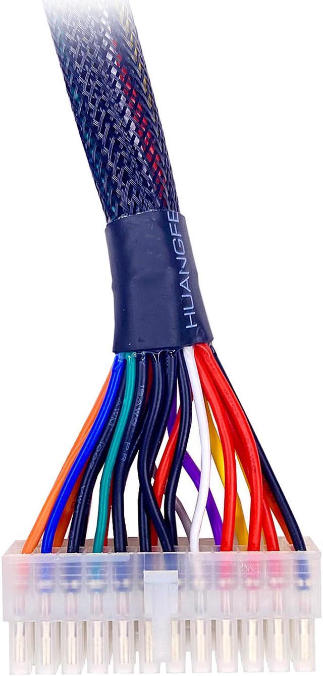 Alt view image 2 of 3 - APEVIA CVT24Y 1 ft. 1 x 24PIN to 2 x 24PIN Cable Male to Female