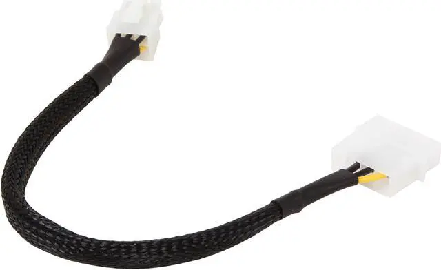 Alt view image 2 of 3 - APEVIA CVTPCI46 8 in. 1x 4PIN TO 1x PCI EXPRESS Cable