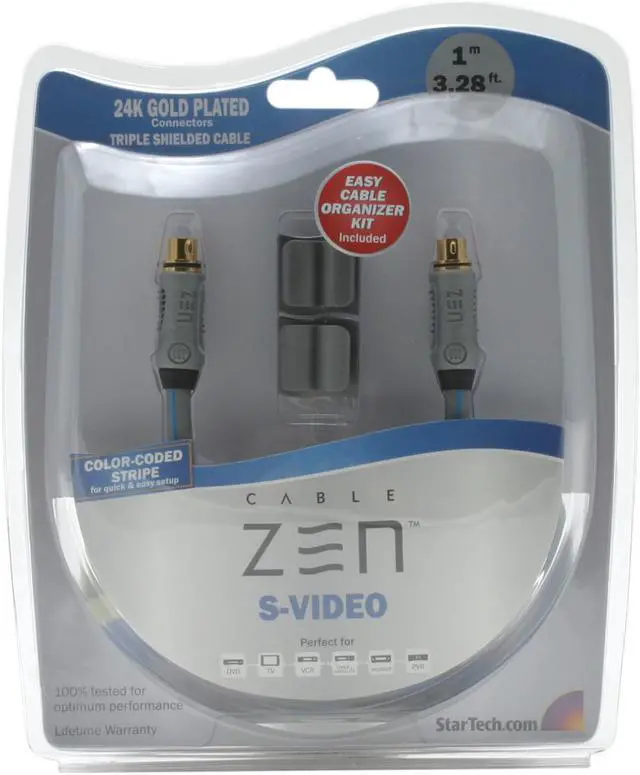 Main image of StarTech.com Model ZENSVID1 3.3 ft. S-Video Cable Male to Male