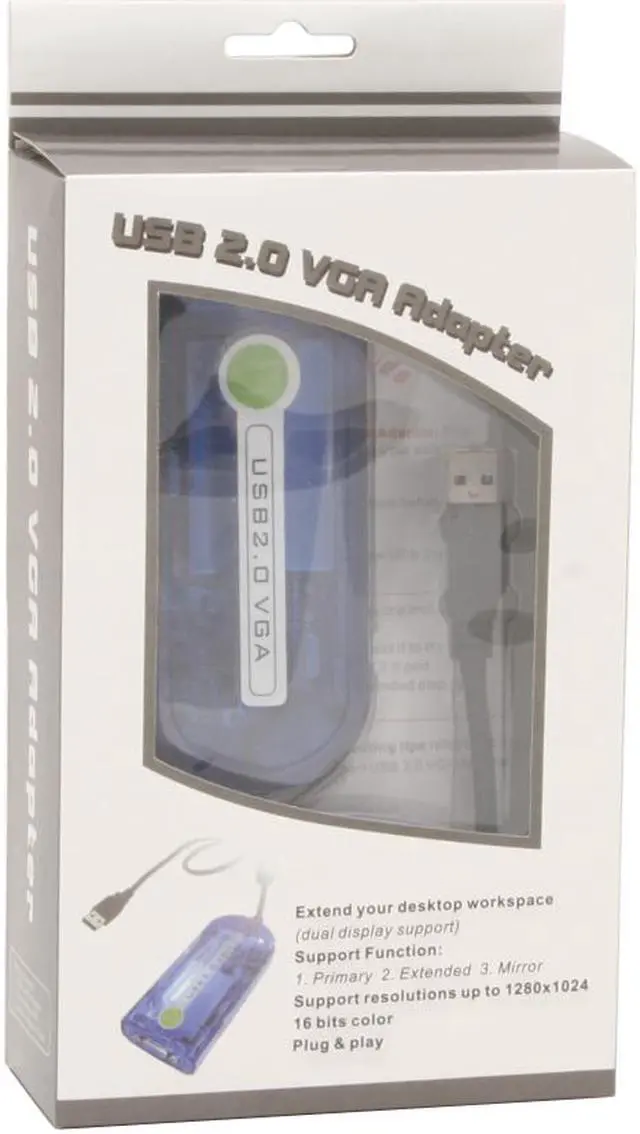 Alt view image 4 of 4 - KINAMAX USB-SVGA USB 2.0 to VGA Adapter