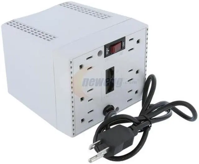 Alt view image 3 of 10 - powercom TCA-1200N 6 Outlets Voltage Regulator 120V AC +/- 15% Input Voltage 500 W Maximum Power