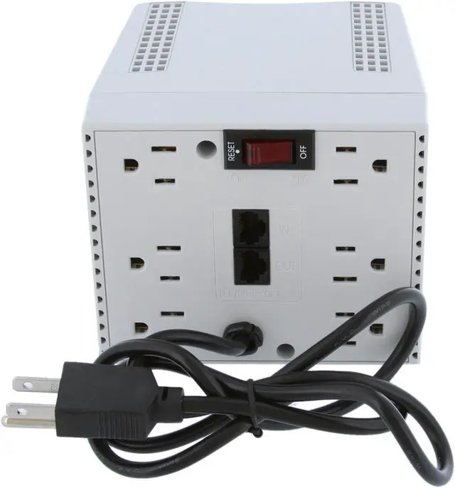 Alt view image 4 of 10 - powercom TCA-1200N 6 Outlets Voltage Regulator 120V AC +/- 15% Input Voltage 500 W Maximum Power