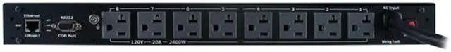 Alt view image 7 of 7 - CyberPower PDU20SW8RNET Switched 120V 20A 10 ft Power Distribution Units