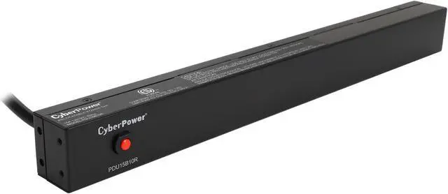 Alt view image 6 of 7 - CyberPower PDU15B10R Basic 1U 120V 15A 15 ft. 10-Outlets PDU