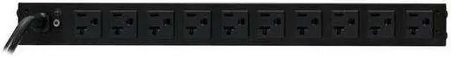 Alt view image 4 of 4 - CyberPower PDU20B10R Basic 1U 120V 20 A 15 ft. 10-Outlets Power Distribution Unit