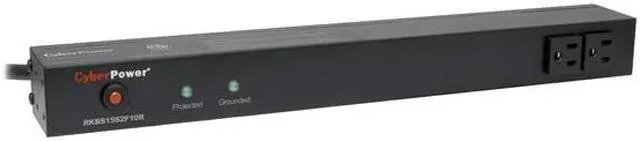 Alt view image 2 of 5 - CyberPower RKBS15S2F10R 15 ft. Total: 12 (2 x Front, 10 x Rear) Outlets 3600 J Surge Suppressor