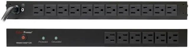 Alt view image 2 of 2 - CyberPower RKBS15S6F12R 15 ft. 18 Outlets 3600 J Surge Suppressor