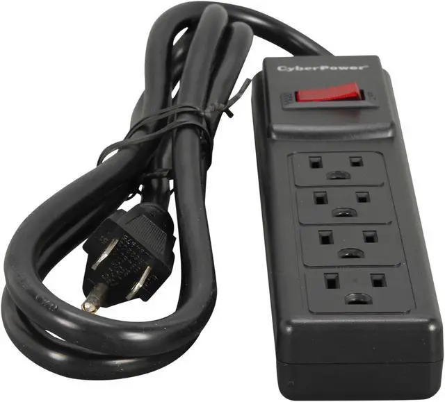 Alt view image 2 of 6 - CyberPower CSB404 4 Feet 4 Outlets 450 joule Surge Suppressor