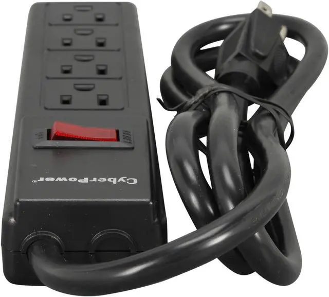 Alt view image 4 of 6 - CyberPower CSB404 4 Feet 4 Outlets 450 joule Surge Suppressor