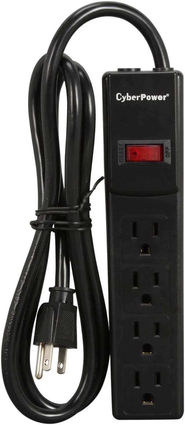 Alt view image 5 of 6 - CyberPower CSB404 4 Feet 4 Outlets 450 joule Surge Suppressor