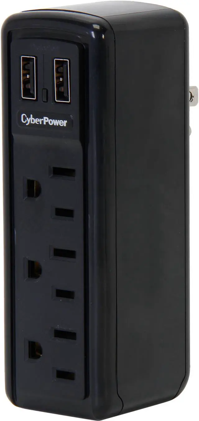 Main image of CyberPower CSP300WU Professional 3-Outlets Surge Suppressor 2 USB Charging Ports 918 Joules
